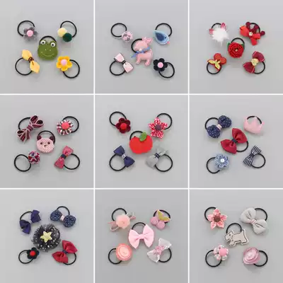 Girls Hairband children hair accessories Hairband rubber band baby does not hurt hair girl Hairband set baby bow Hairband
