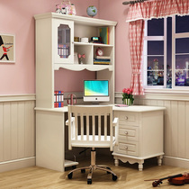 Korean right angle desktop computer desk children corner desk bookshelf combination home Modern simple writing desk study