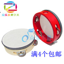 4 new manufacturers special price Orff musical instrument professional rattle dance 6810 inch polyester red tambourine