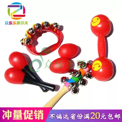 Small sand hammer baby red ball chasing hearing visual grasp intelligence training newborn baby toy rattling 0-1 year old
