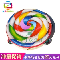 Special factory direct sales Orff percussion instrument 6 inches 8 inches lollipop tambourine tambourine drum music teaching aids