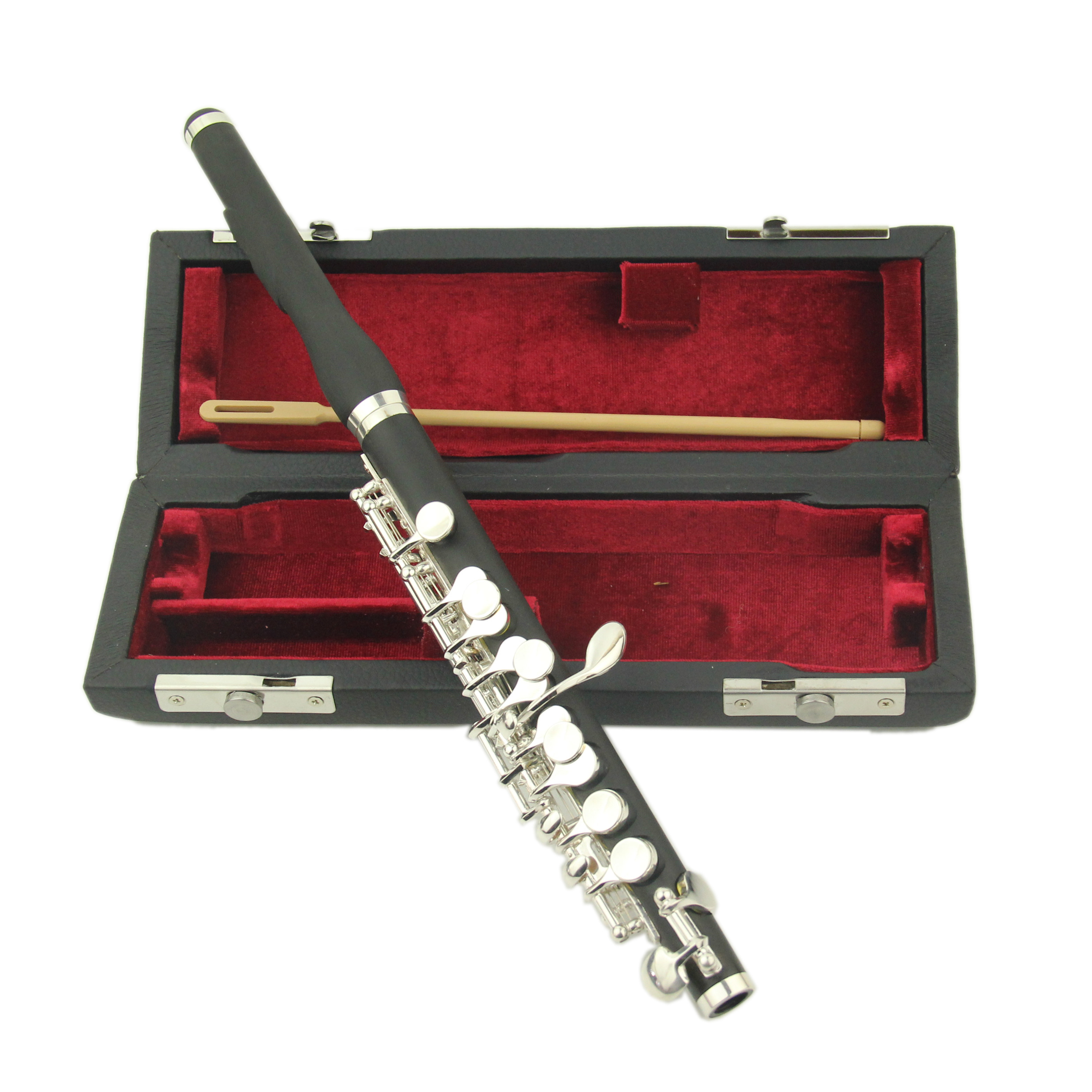 Piccolo musical instrument Western Ebony powder Synthetic material Silver-plated SF