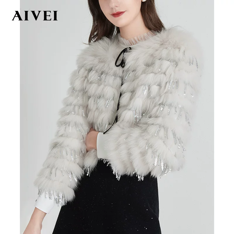 AIVEI Xinhe Aiwei 2020 Winter Sencer Fox Fox Folk Murder Short Jacket M0560051