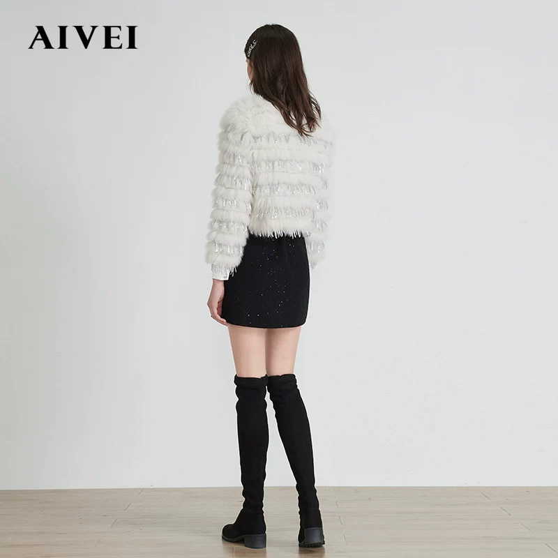 AIVEI Xinhe Aiwei 2020 Winter Sencer Fox Fox Folk Murder Short Jacket M0560051