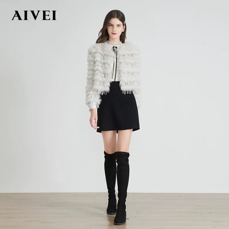 AIVEI Xinhe Aiwei 2020 Winter Sencer Fox Fox Folk Murder Short Jacket M0560051