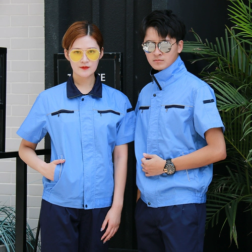 Лето короткая рабочая одежда набор мужской полуапольчарной мастерской мастерской по ремонту