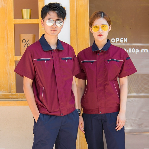 Лето короткая рабочая одежда набор мужской полуапольчарной мастерской мастерской по ремонту