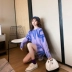 [Sản phẩm mới trừ 20] Mùa thu 2019 phiên bản mới của Hàn Quốc áo len rộng màu đỏ lười gió lưới áo len nữ - Áo len Áo len