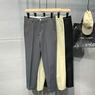 Korean version of the trend British wind hanging small trousers men's casual ankle-length pants Korean slim foot suit pants men