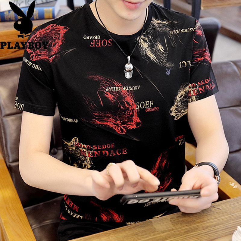 Playboy men short sleeve T - shirt 2023 new summer tide - hit shirt printed on clothes