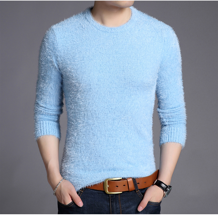 Áo len nam mặc áo thun sang trọng áo thun cổ tròn tay dài nam mùa thu và áo len co giãn shop quần áo nam