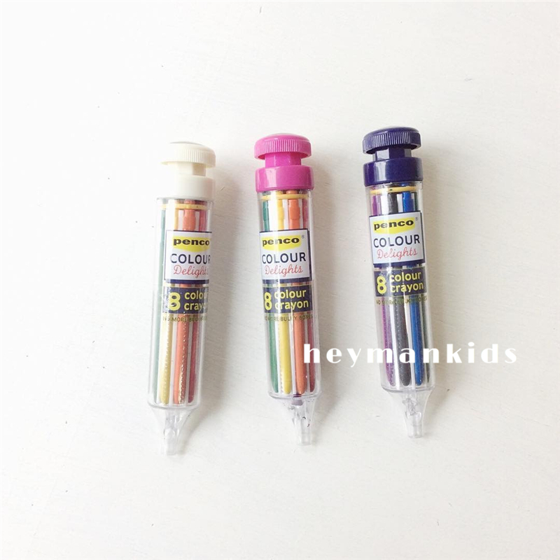 heymankids | Japanese Children's 8-color Press Color Graffiti Crayon Student Handbook Portable Travel