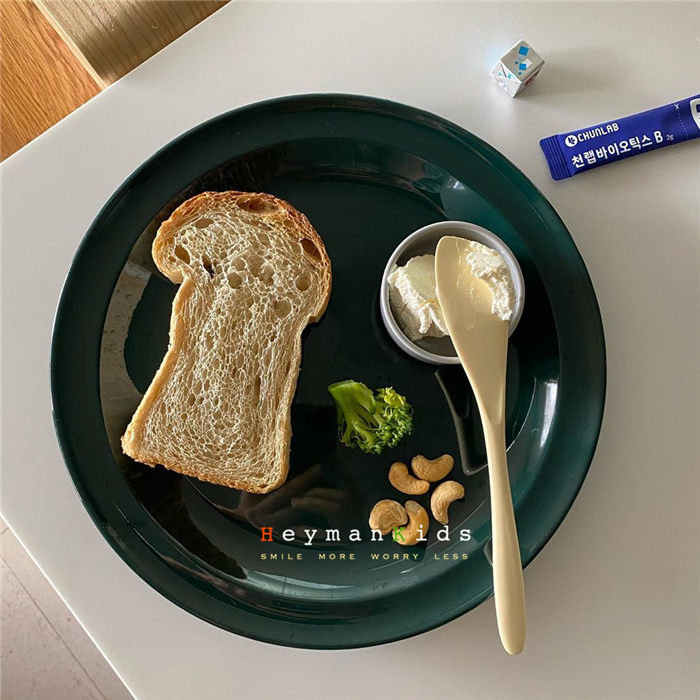 heymankids｜Korean high-end Thai-made forest-based household large disc dinner plate Nordic food blogger