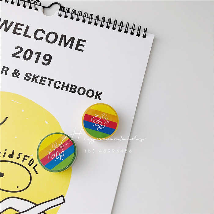 heymankids｜Korean children's color name tape sticker kindergarten school daily label bi equipment