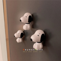 heymankids | Japan snoopy three-dimensional refrigerator stickers home decoration magnetic stickers childrens room