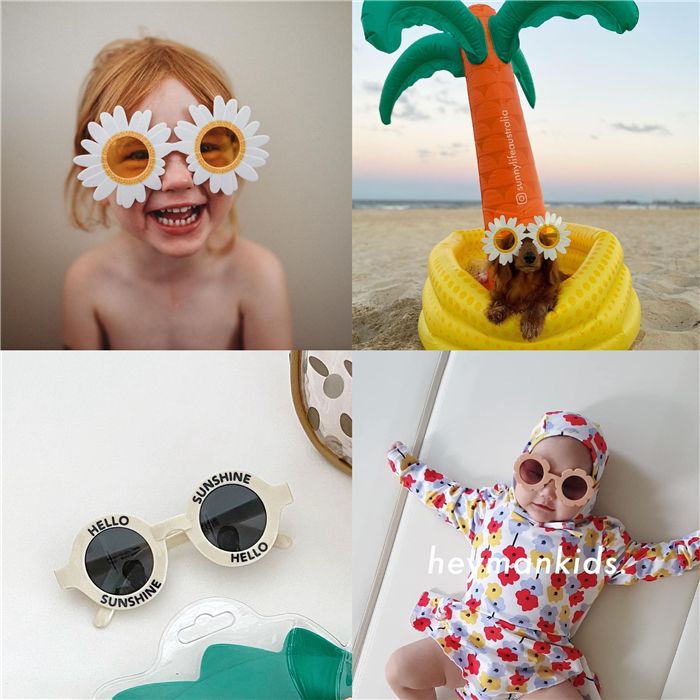 heymankids｜American sunnylife children's sunglasses summer beach concave shape anti-UV