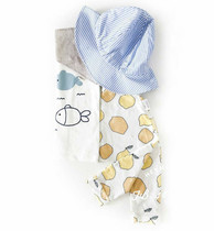 heymankids | American baby boys and girls baby cotton fisherman shade hat wide brim head circumference adjustable