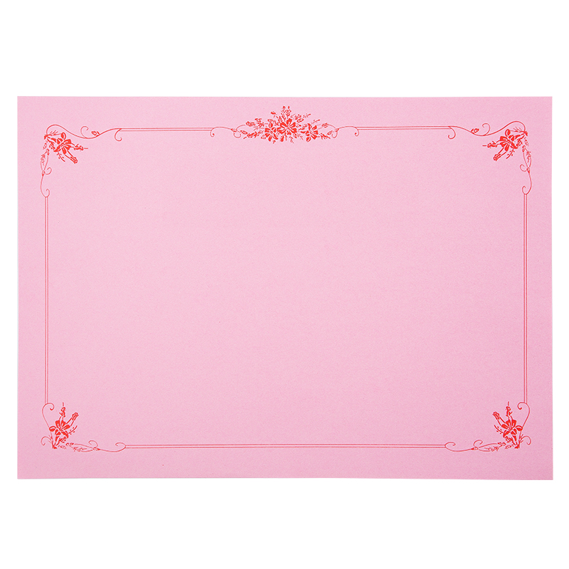 Nine thousand years pink thickened honorary certificate blank inner core inner page paper custom-made 12K16K letter of appointment 8K graduation certificate a4 certificate paper 6K printable custom typesetting design JQNBG