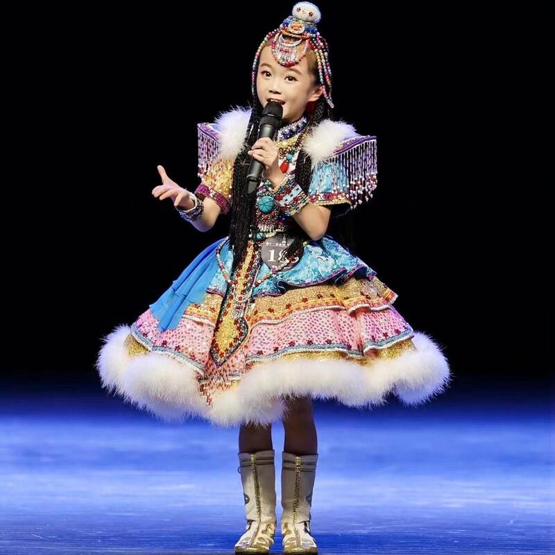 Children's Tibetan Performance Costumes: Zhuoga Yangjin, Ma Yang, Ma Zhuoma Performance Costumes, Poison Wolf Flower, Finding Shambhala, Lhasa Children's Tibetan Performance Costumes: Zhuoga Yangjin, Ma Yang, Ma Zhuoma Performance Costumes, Poison Wolf Flower, Finding Shambhala, Lhasa