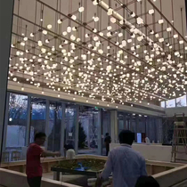 Hotel Lobby Light Cubic Chandelights Non-Customized Banquet Hall Salon sales Department Sharpan Large Works Composition Lamp