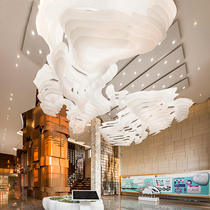 Hotel Lobby Chandelia Sales Floor Sand Tray Engineering Light Clouds Doori Acrylic Styling Light Banquet Hall Lamps Customised