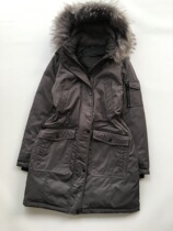 Foreign trade export tail single big brand womens long down jacket thick Pike coat waist thin warm
