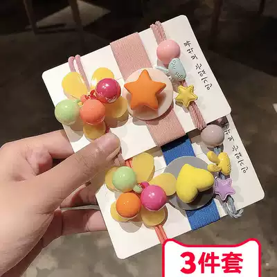 Candy color Korean version of ins Net red Hairband cute color flowers tie hair tie Hairband headdress three sets