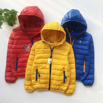 Cabbage price 90 real duck down childrens down jacket foreign trade export original single thin men and girls portable jacket