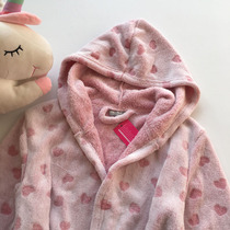 Cabbage price export original single autumn and winter coral velvet bathrobe big child parent-child woman can love Princess family clothes