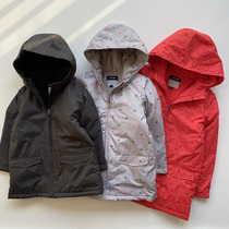 Foreign trade export original single childrens clothing autumn and winter long clip cotton jacket windproof waterproof leisure loose cold clothing