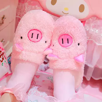 Cotton slippers women soft bottom silent floor slippers winter home indoor non-slip winter fur slippers female warm students