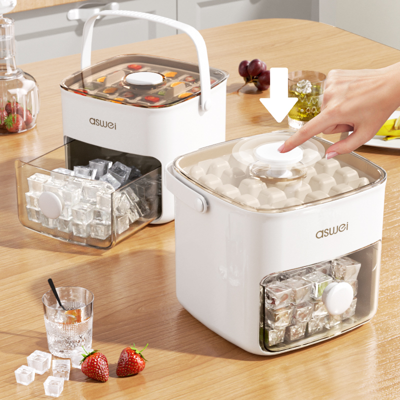 プレスアイスキューブモールドアイスボックス冷凍アイスボールアーティファクトモールド大容量氷ストレージ家庭用食品グレード冷蔵庫