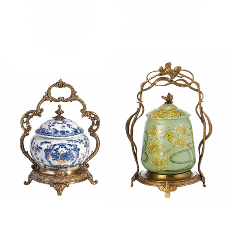 Eurostyle Living Room Pendulum American Extravagant Vintage Crafts Gift Pendulum Accessories style high-end stalls Home Soft Accessories Copper-lifting pot