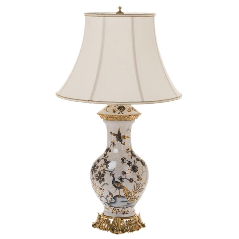 High-end European style American table lamp French style extravagant brass lamp swing piece Villa Soft Adornment Living-room Tea Table headlights