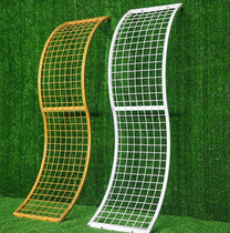 Wedding wrought iron grid road lead S-shaped big wave T table decoration ornaments new wedding supplies stage ceiling props