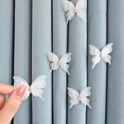 New Butterfly Brooch Curtain Embellishment Small Accessory DIY White Sheer Curtain Door Curtain Floating Curtain Head Decoration Pendant Brooch