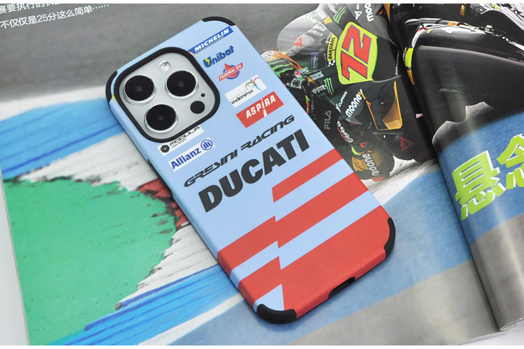Gresini Racing Ducati Red Blue Sponsor Logos iPhone Case