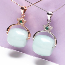 Loutong silver buckle ball bucket bead bucket bead buckle accessories S925 sterling silver button jade drop button DIY left and right clip buckle