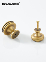 Colored buttons pure copper brass American door handle single Nordic kitchen cabinet door handle hole French black gold drawer cabinet