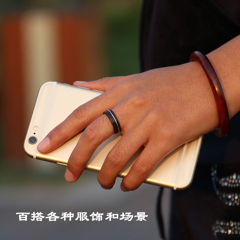Bague mixte en Palissandre Huanghuali - Ref 3087367 Image 3