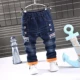 Các mẫu mùa thu đông cho bé trai Quần jeans Hàn Quốc cộng với quần nhung 1-2-3-4-7 tuổi Quần trẻ em quần mùa đông