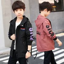 Boys coat Spring and Autumn Tide foreign air Korean version of the Tide brand spring spring dress new 2021 windbreaker Net red handsome