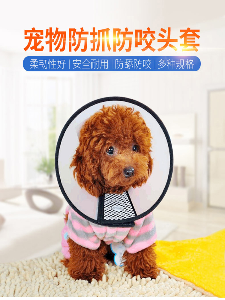 <!--伊丽莎白圈狗狗猫咪项圈脖套防舔咬圈软伊莉莎白圈宠物头套耻辱圈-->