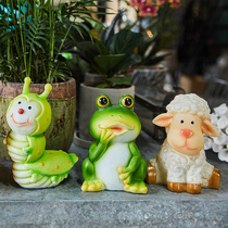 Garden Resin Small Swing Piece Outdoor Patio Decoration Solar Gardening Decorative Resin Creative Little Animal Swing