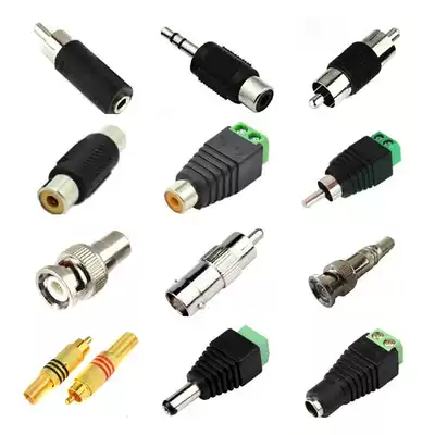 Pickup Monitor 3 5mm Lotus head DC welding-free RCA BNC AV conversion head adapter male and female head