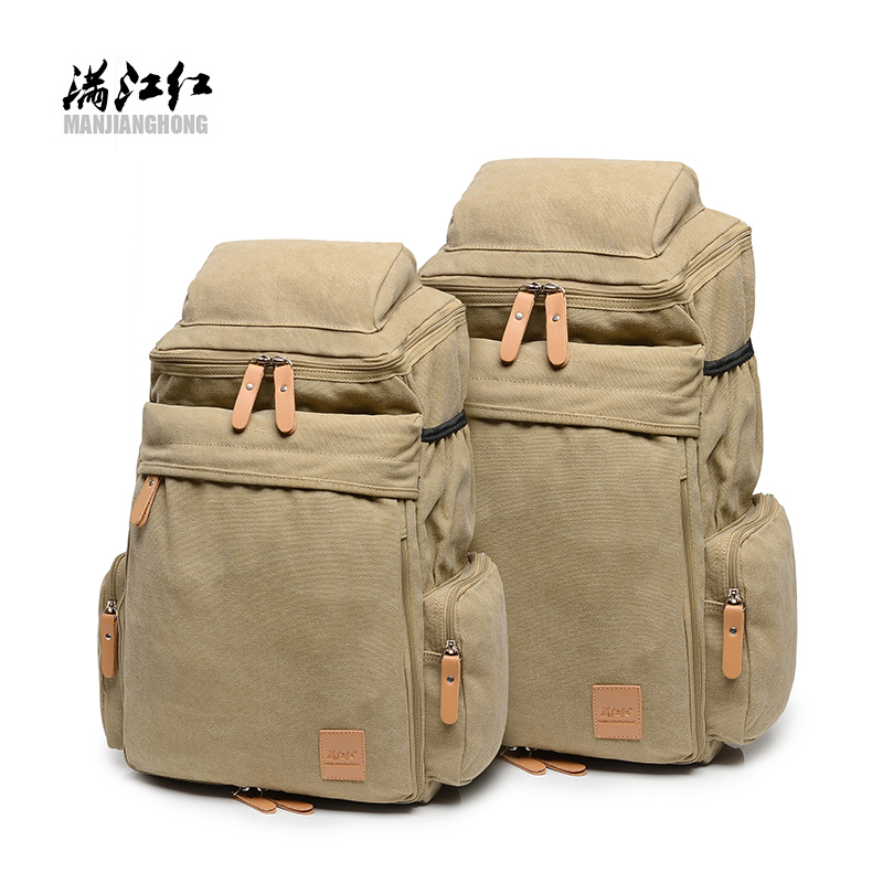 2019 new canvas backpack men's athleisure large capacity shoulder bag Korean version tide computer travel bag