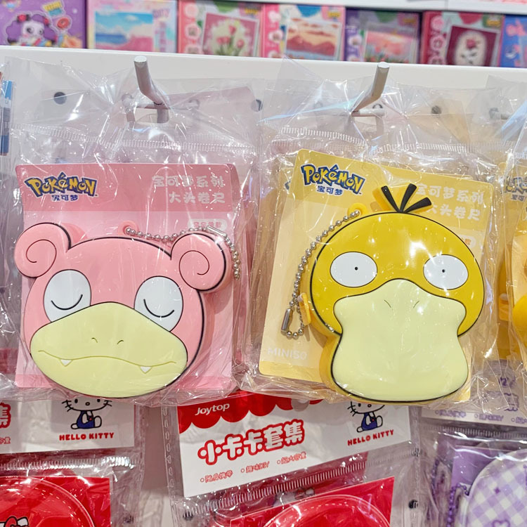 Miniso Pokémon Series Large Tape Measure, Slowpoke and Psyduck Style Cartoon Measuring Tape