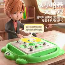 Magnetic rotating chess thinking logic induction chess two-person battle reverse strategic chess childrens thunder table game for men