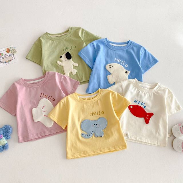 Children's Class A pure cotton T-shirt top