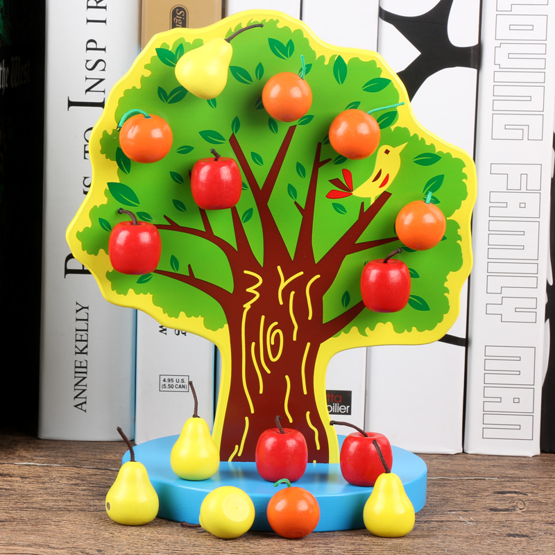 Magnetic Building Blocks Apple Christmas Tree 6-12 Months Baby Children Young Children's Puzzle Toys under 1-2-3